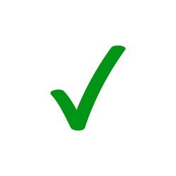 Tick in green blob checkmark icon ok button Vector Image