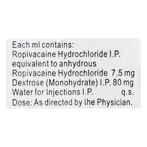 ROPIN 0.75% Injection 4ml - Buy Medicines online at Best Price from ...