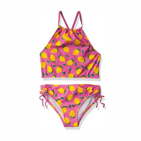 Kiijoy Big Girls Bikini Swimsuit Lemon Print Beach Bathing Suit Swimwear Piece Walmart