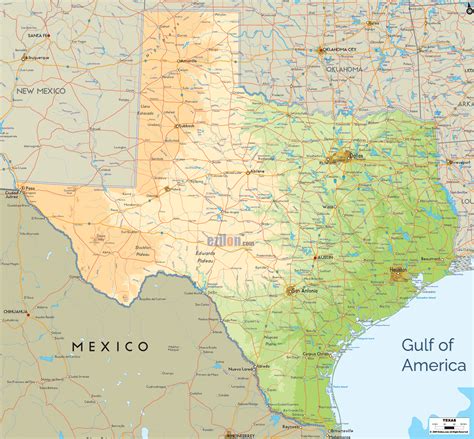detailed political map  texas ezilon maps texas county map texas