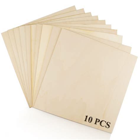 Buy 10 Pcs 12 X 12 Inch Craft Wood Plywood Board Basswood Sheets Premium Unfinished Wood