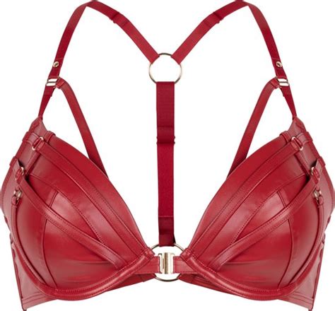 Hunkemöller Dames Lingerie Voorgevormde push up beugel bh Faye Rood maat A bol