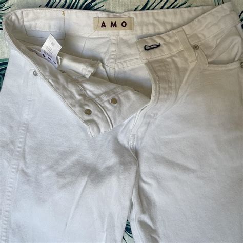 Amo Babe Sea Salt High Rise Fray Crop Jean Size Depop