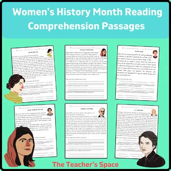 Women S History Month Reading Comprehension Passages By The Teacher S Space