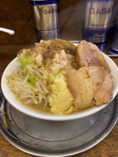 『小ラーメン ニンニクヤサイアブラ魚粉』麺でる 南大沢店のレビュー ラーメンデータベース