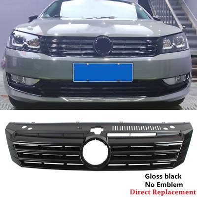 For 2012 2013 2014 2015 VW Passat Front Bumper Upper Grille Glossy