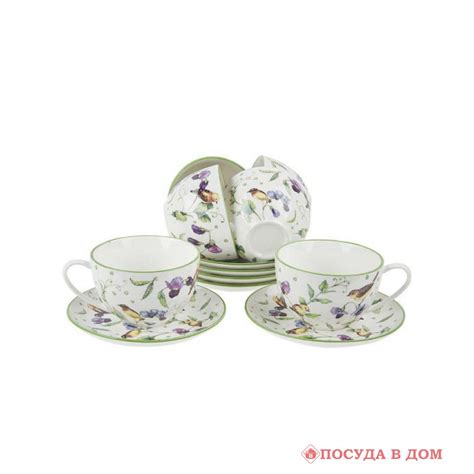 Чайный сервиз фарфор Best Home Porcelain Луговой горошек 0600096 220 мл ...