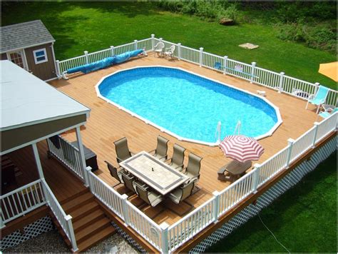 Beautiful Deck Designs Around Above Ground Pool | Interior Design Ideas