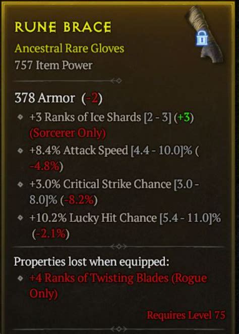 Sorceress Glove Crit Chance Atk Speed 3 Ice Shard Buy Diablo 4