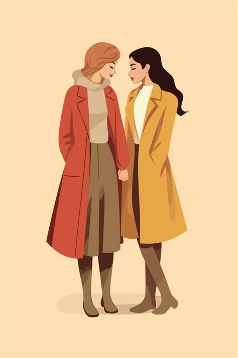 LGBT Couple Lesbian Flat Art Vector Art At Vecteezy