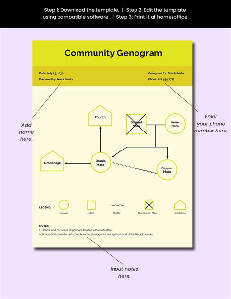 Community Genogram Example Template In Word Indesign Google Docs