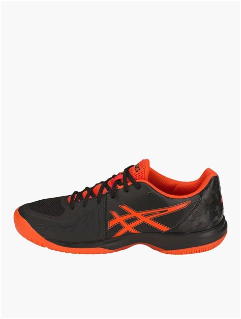 Myrunway Shop Asics Black And Cherry Tomato Gel Court Speed Tennis