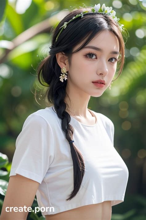 Looking At Viewer Makeup Flower Crown Furry AI Porn