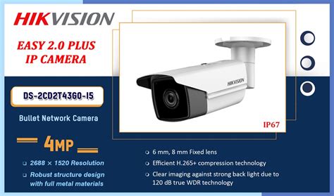 DS 2CD2T43G0 I5 Best Hikvision 4MP EASY 2 0 IP CAMERA In Lanka