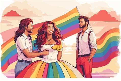 Premium Vector Pride Day Lesbian Gay Bisexual Transgender Illustration