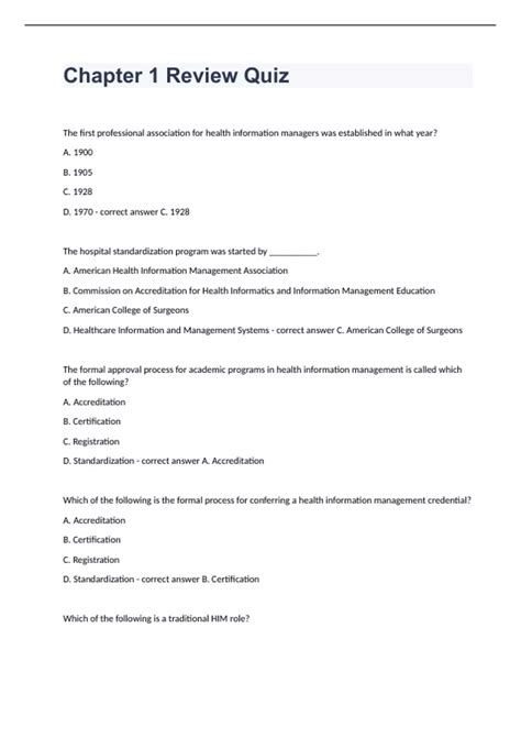 Chapter 1 Review Questions With Solutions 2024. - AHIMA - Stuvia US