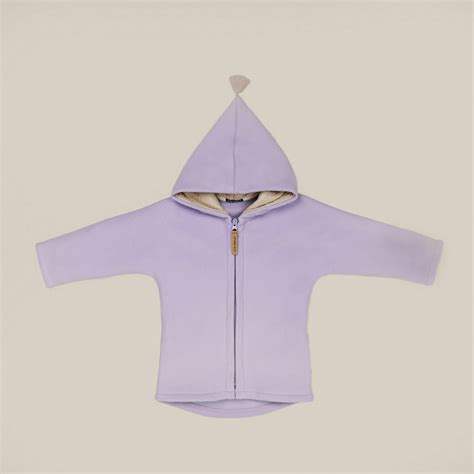 Bio Baumwollfleece Jacke In Pastel Lilac Nude