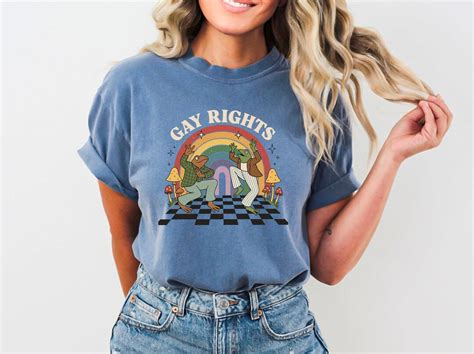Comfort Colors Cute Frog Gay Rights LGBT Rainbow Shirt Funny LGBT Shirt Frog And Toad Pride