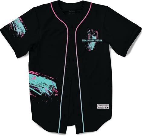 Sigma Alpha Epsilon Miami Beach Splash Baseball Jersey Kinetic