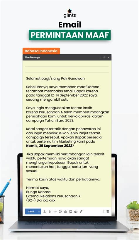 Contoh Permintaan Maaf Karena Terlambat Membalas Email