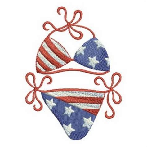 Patriotic Bikini Machine Embroidery Design Embroidery Library At Grandslamdesigns