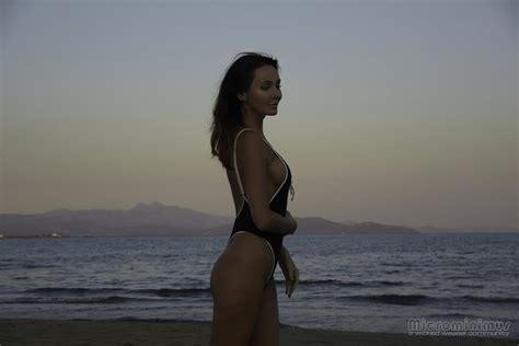 Bikini Model Wiesi Ai Enhanced Heels On Beach Topaz Faceai Enhance X Porn Pic