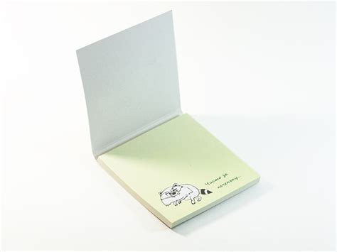 Клейкий блок "Енот" в обложке №1 — Принтстик