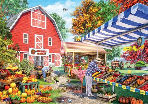 Buffalo Games Country Life Grandpa S Farm Market 500 Piece Jigsaw