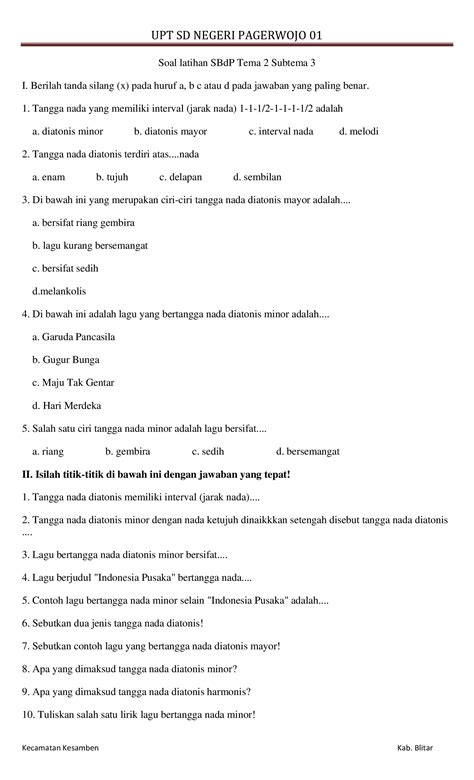 Jarak Antara Nada Satu Kenada Yang Lain Disebut 9