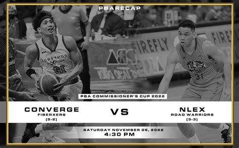 Converge Vs Nlex Commissioners Cup November Pba Recap