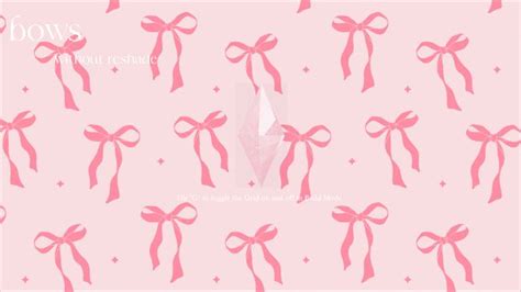 Pink Bows And Stars On A Light Pink Background With The Words Bow Not