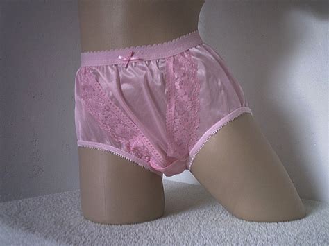 Cute Salmon Pink Satin Frilly Bikini Knickers Panties Ebay