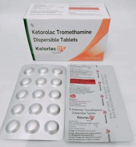 Ketorolac Tromethamine Dispersible Tablets 10mg At Rs 800box In Ambala