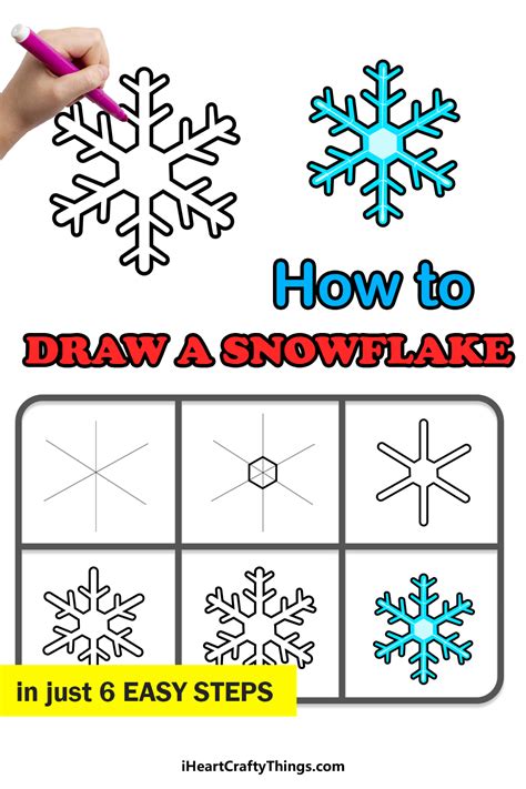 Snowflake Drawing How To Draw A Snowflake Step By Step