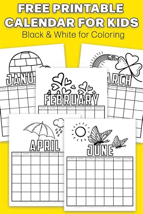 Printable Yearly Calendar Calendar Craft Free Printable Calendar