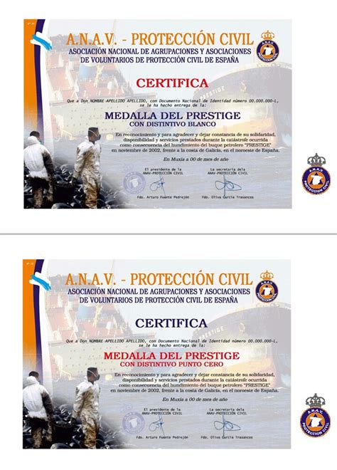 FORO POLICIA Ver Tema Medalla de reconocimiento Catástrofe del Prestige