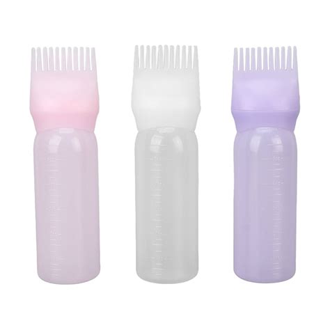 Wuhu 3pcs Hair Dye Applicator Bottle Professional Home Salon Portable