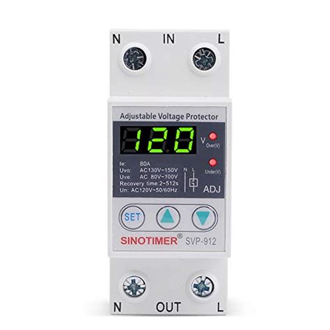SINOTIMER SVP-912 80A 110V 120V Manual Adjustable Voltage Relay DIN ...