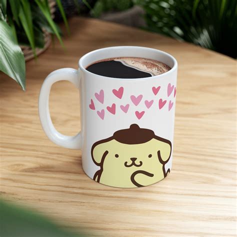 Pompompurin Mug Coffee Mug Cute Ceramic Cup 11 Oz Mug Pompompurin Etsy