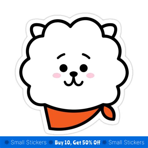 Bt21 Rj Bts Jin Line Friends Sticker For Sale By Iinamour Cute