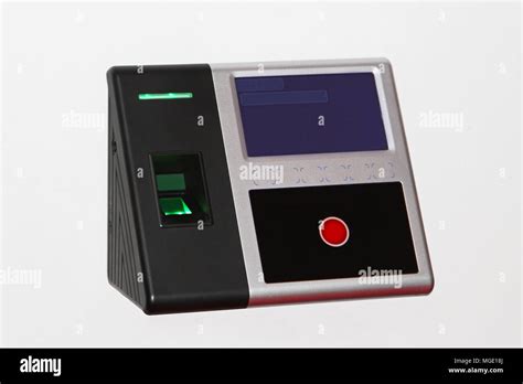 Fingerprint Recognition Scanner For Control Access Security Stock Photo