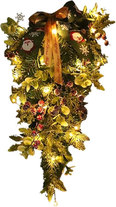 Generisch Türkranz Weihnachten 50 cm Weihnachtskranz Künstlicher