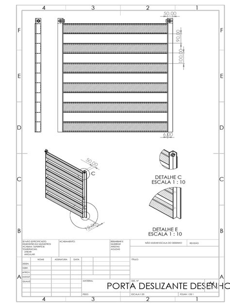 Portas Desenho Tecnico - Desenho Técnico de Porta Deslizante | PDF