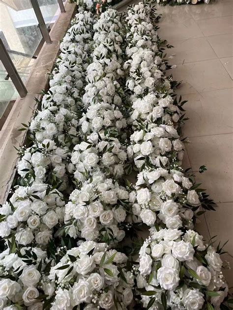 Greenery Flower Ball White Rose Flower Ball Flower Arrangement Table
