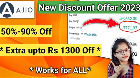 Ajio New Discount Offerll Ajio Coupon Code L Ajio Coupon Code L