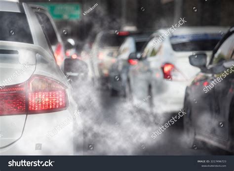 Air Pollution Car Exhaust Smoke Traffic Stock Photo 2217496723
