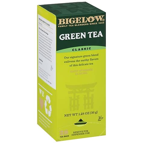 Bigelow Classic Green Tea Bags 28 Box Rcb00388 Staples