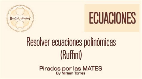 Cómo resolver ecuaciones polinómicas YouTube