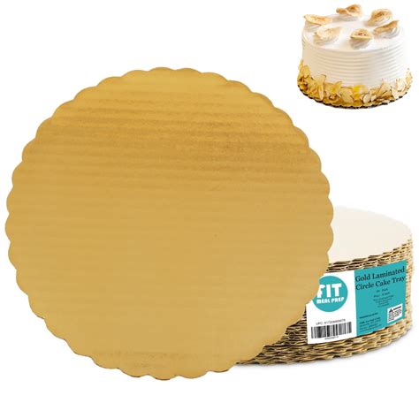 200 Pack 8 Inch Cake Boards Gold Cardboard Rounds Disposable Cake