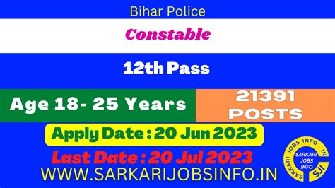 Csbc Bihar Police Constables Recruitment 2023 Apply Online Fo 21391